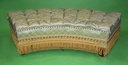 Gold Fringe Curved Bench
