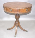 Brown Circle Pedestal Table