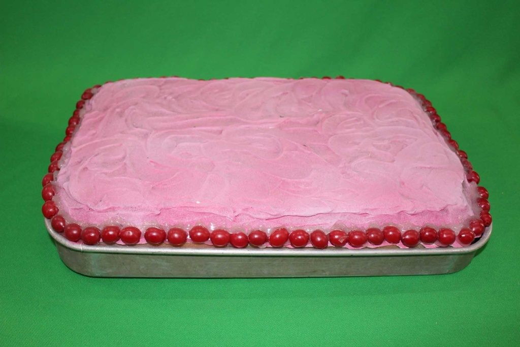 Pink Cake w/ Cherries