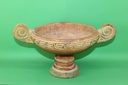 Greek Key Pedestal Bowl