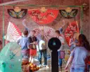 Chinese Fan Backdrop
