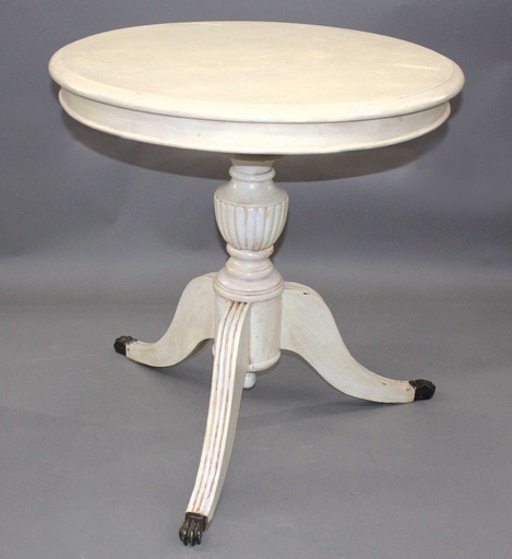 [PFT-027] White Circle Pedestal Table